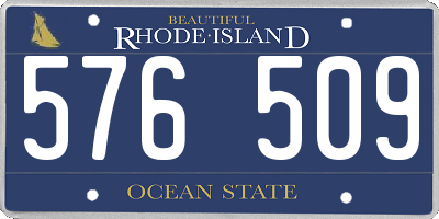 RI license plate 576509