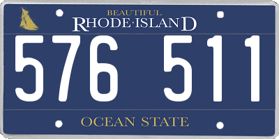 RI license plate 576511