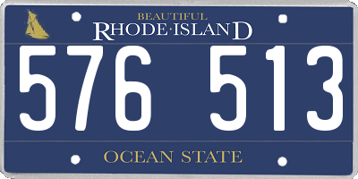 RI license plate 576513