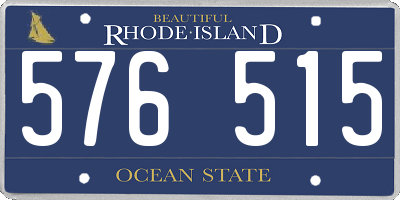 RI license plate 576515