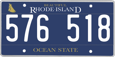 RI license plate 576518