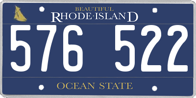 RI license plate 576522