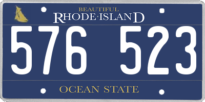 RI license plate 576523