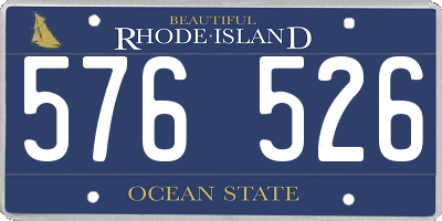 RI license plate 576526