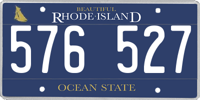 RI license plate 576527