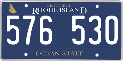 RI license plate 576530