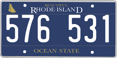 RI license plate 576531