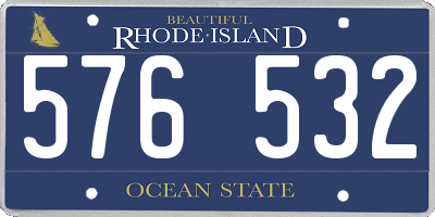 RI license plate 576532