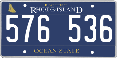 RI license plate 576536