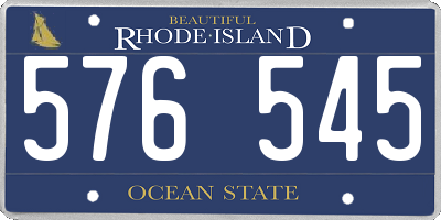 RI license plate 576545