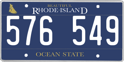 RI license plate 576549