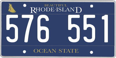RI license plate 576551