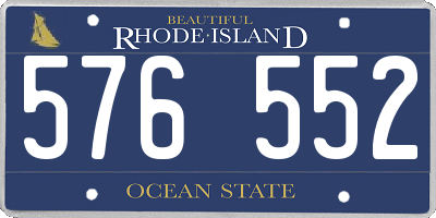 RI license plate 576552