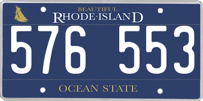 RI license plate 576553