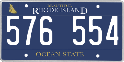 RI license plate 576554