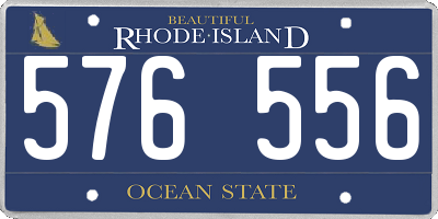 RI license plate 576556