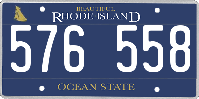 RI license plate 576558