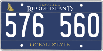 RI license plate 576560