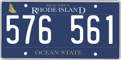 RI license plate 576561