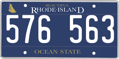 RI license plate 576563