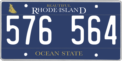 RI license plate 576564