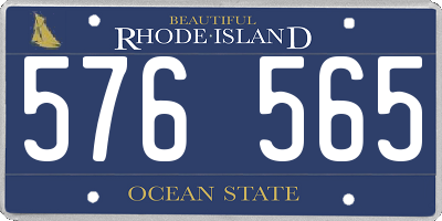 RI license plate 576565
