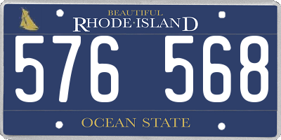 RI license plate 576568