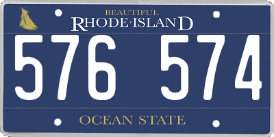 RI license plate 576574