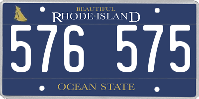 RI license plate 576575