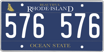 RI license plate 576576