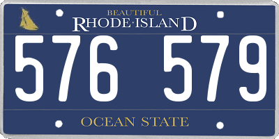 RI license plate 576579
