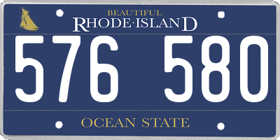 RI license plate 576580
