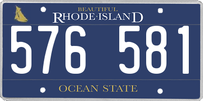 RI license plate 576581
