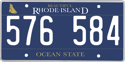 RI license plate 576584