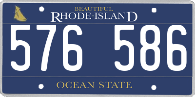 RI license plate 576586