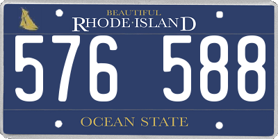 RI license plate 576588