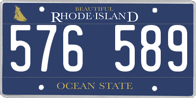 RI license plate 576589