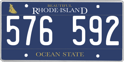 RI license plate 576592