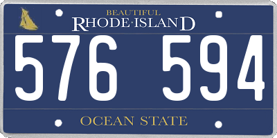 RI license plate 576594