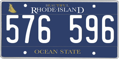 RI license plate 576596