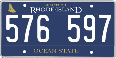 RI license plate 576597