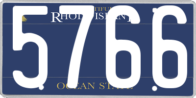 RI license plate 5766