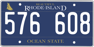 RI license plate 576608