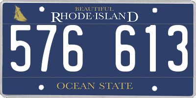 RI license plate 576613