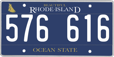 RI license plate 576616