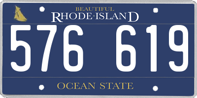 RI license plate 576619
