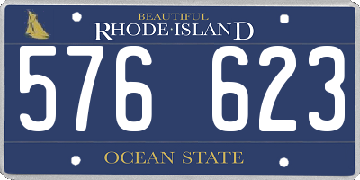 RI license plate 576623