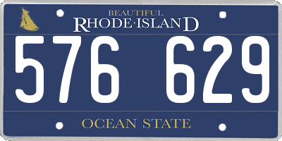 RI license plate 576629