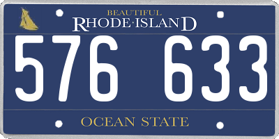 RI license plate 576633