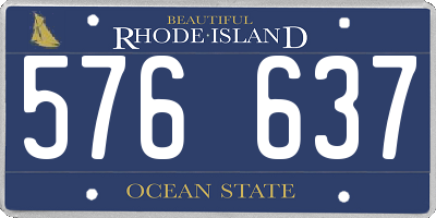 RI license plate 576637